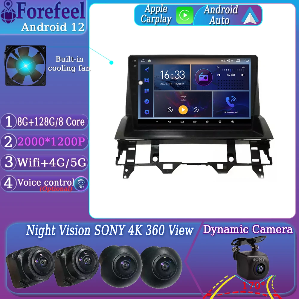 Android 12 For Mazda 6 2002- 2008 Multimedia Car Monitor Lettore Autoradio TV Video Player Vehicle GPS Navigation Stereo Radio
Android 12 For Mazda 6 2002- 2008 Multimedia Car Monitor Lettore Autoradio TV Video Player Vehicle GPS Navigation Stereo Radio