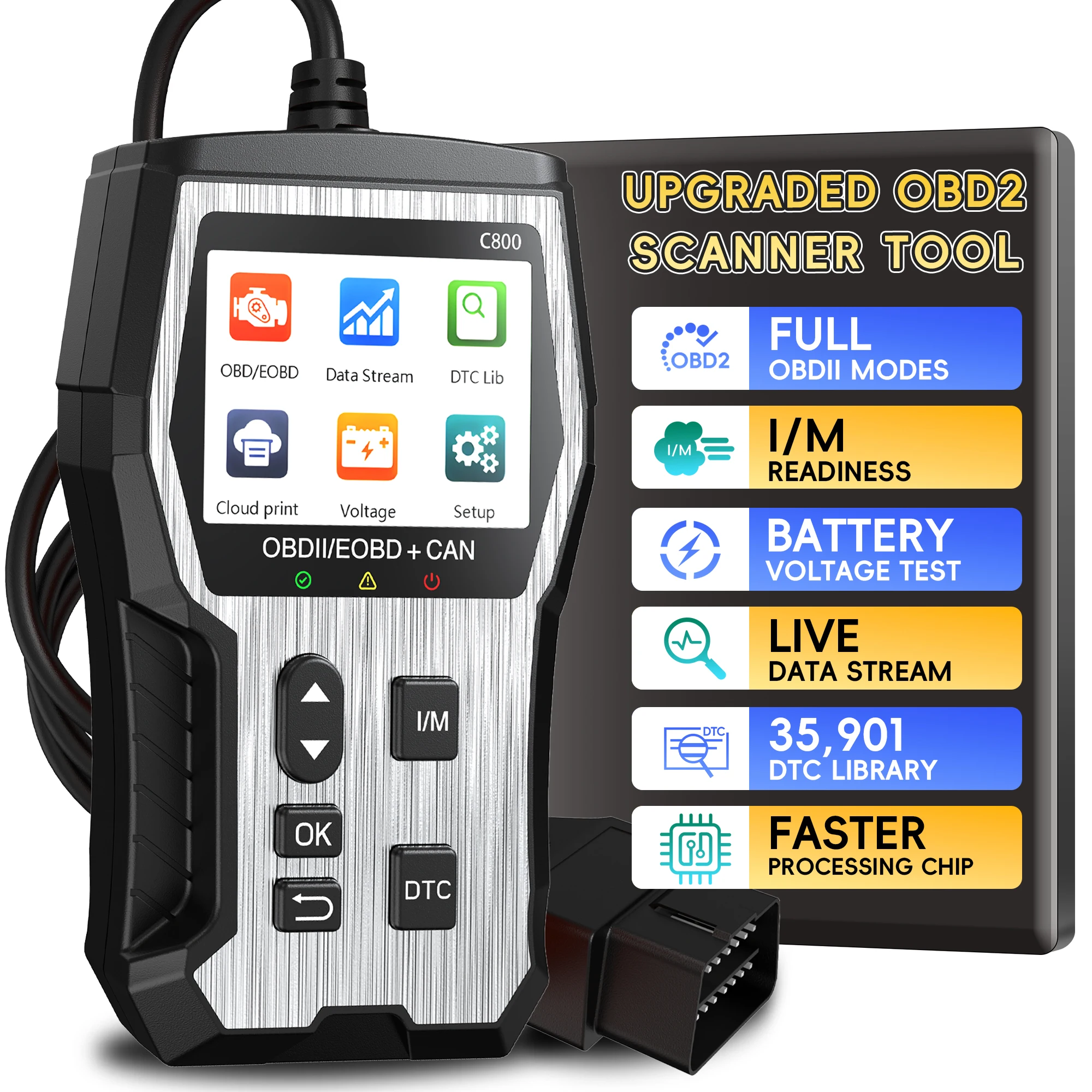 Car OBD2 Scanner Check Engine Fault Code Reader Diagnostic Scan Tool