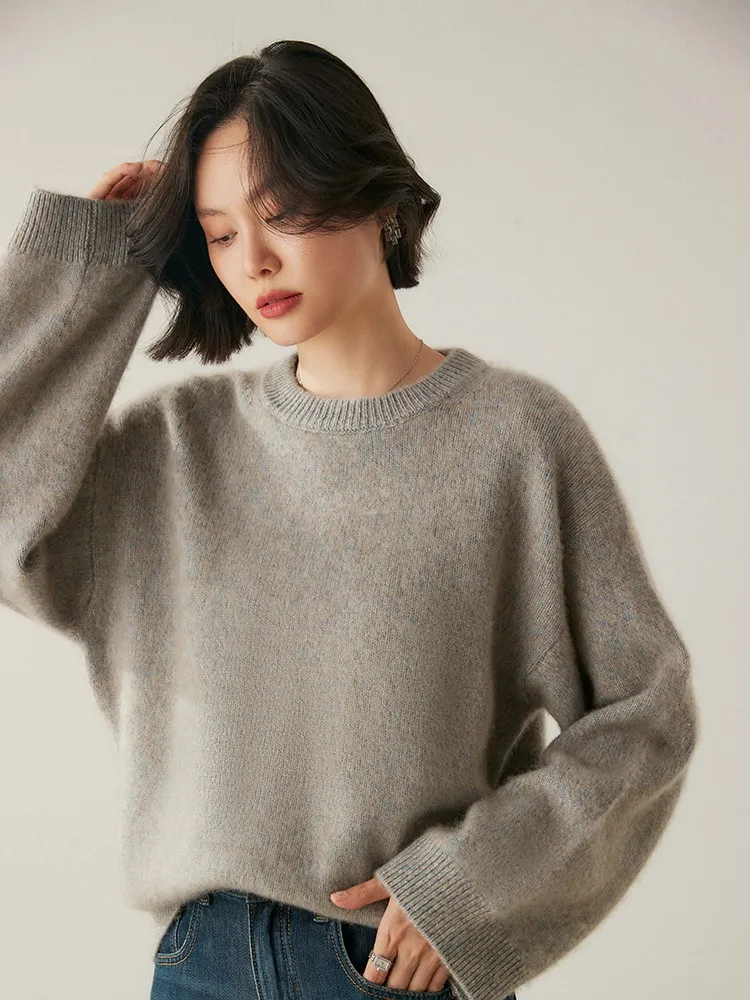 CHICUU Women 100% Cashmere Sweater O-neck Wide Sleeve Pullover Casual Simple Style Cashmere Knitwear Autumn Winter Clothing Tops
CHICUU Women 100% Cashmere Sweater O-neck Wide Sleeve Pullover Casual Simple Style Cashmere Knitwear Autumn Winter Clothing Tops