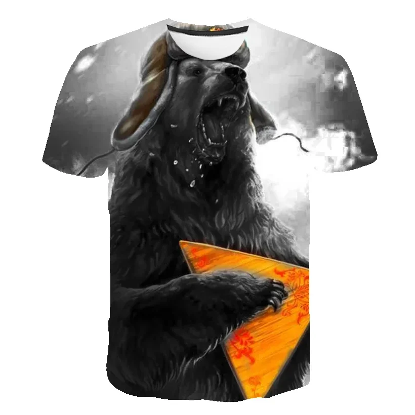 New Summer Men's Fitness Bear 3d Printed T-shirt Russian Street Personality T-shirt Animation Casual Oversized Round Neck Top
New Summer Men's Fitness Bear 3d Printed T-shirt Russian Street Personality T-shirt Animation Casual Oversized Round Neck Top