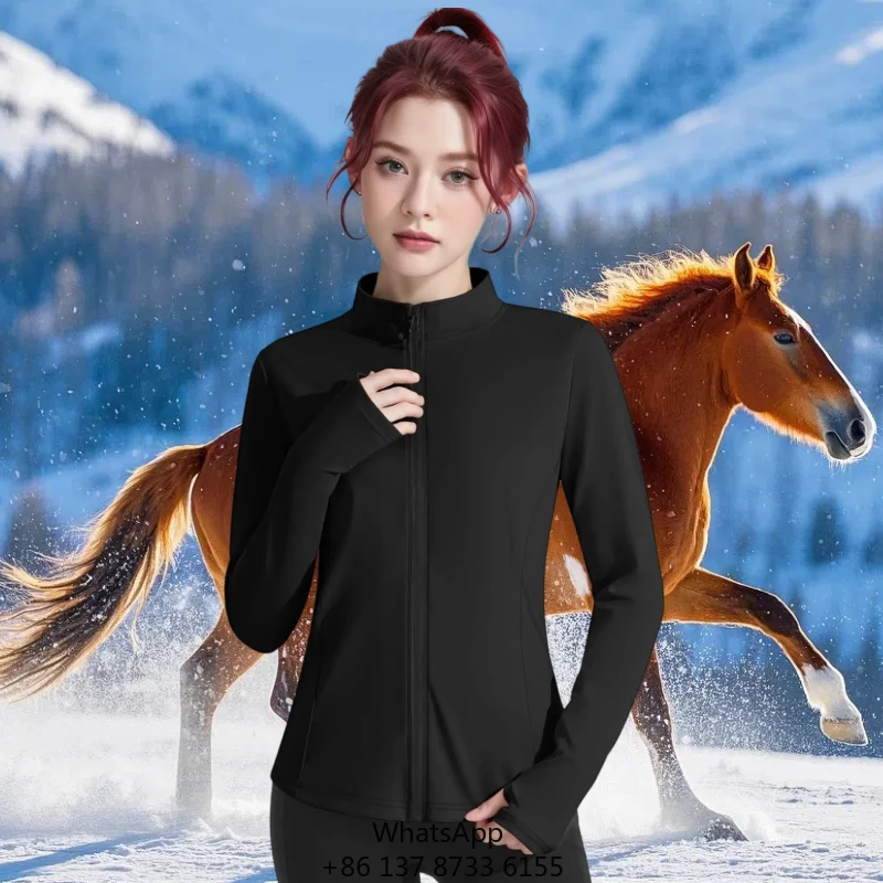 Women's Quick Dry Polyester Jodhpurs Breeches Long Sleeve Soft Competition Jacket For Equestrian Red Fleece Horse Riding Wear
Women's Quick Dry Polyester Jodhpurs Breeches Long Sleeve Soft Competition Jacket For Equestrian Red Fleece Horse Riding Wear