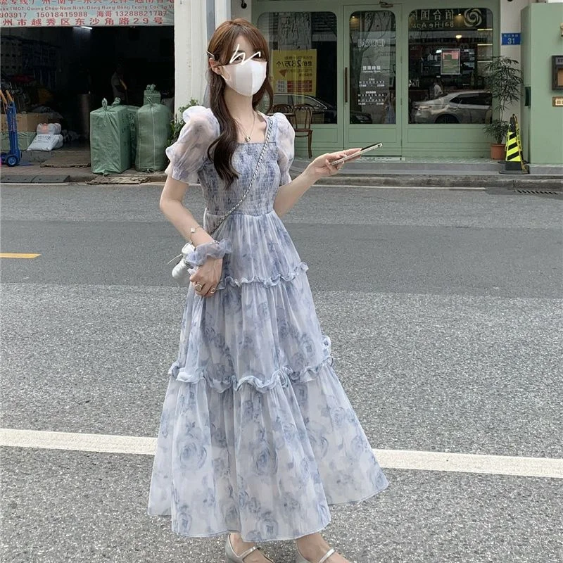 2025 Lady Fashion Flounce Vestidos Spring Autumn Female Puff Sleeve Long Dresses Advanced Feeling Women Floral Print Maxi Dress
2025 Lady Fashion Flounce Vestidos Spring Autumn Female Puff Sleeve Long Dresses Advanced Feeling Women Floral Print Maxi Dress