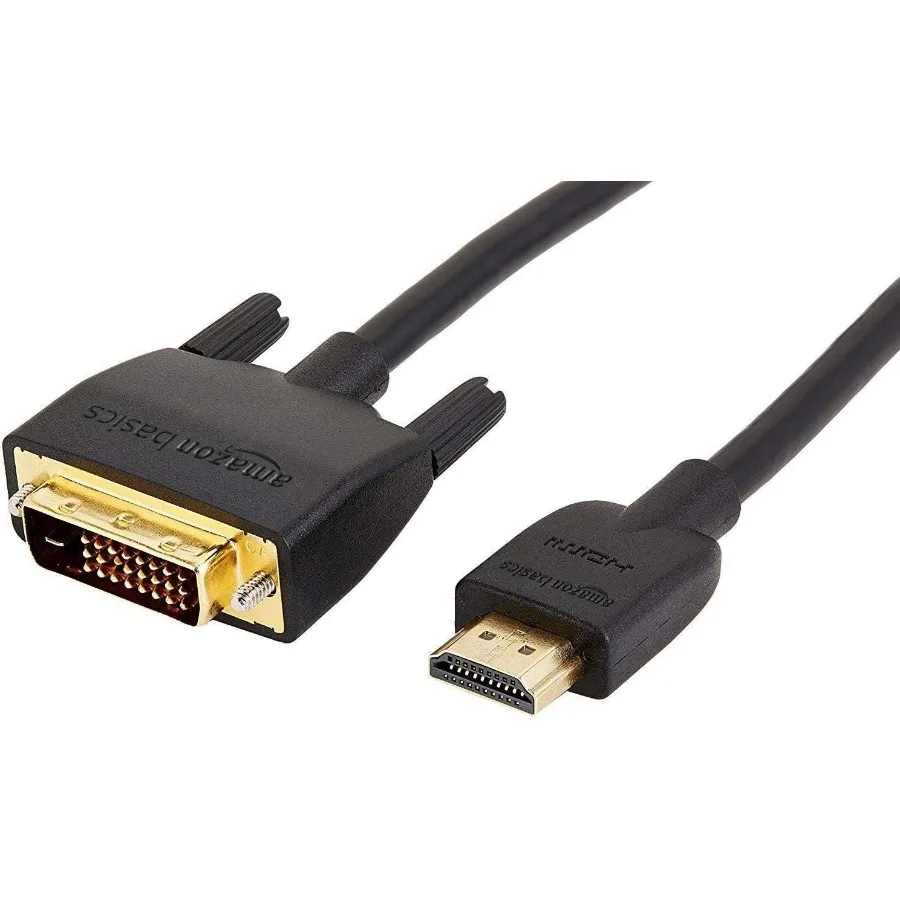 HDMI to DVI Male Adapter Cable BiDirectional 1080P 6 ft 1.8 m GoldPlated Easy to Install Single Pack for Television Black
HDMI to DVI Male Adapter Cable BiDirectional 1080P 6 ft 1.8 m GoldPlated Easy to Install Single Pack for Television Black