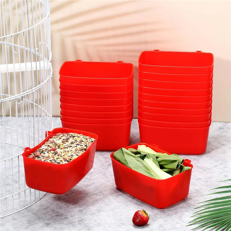 20 Pieces Cage Cups Chicken Feeder Waterer Cups 18 Oz Pigeon Feeder Plastic Bird Cage Cups Hanging Bunny Feeder Red Easy To Use
20 Pieces Cage Cups Chicken Feeder Waterer Cups 18 Oz Pigeon Feeder Plastic Bird Cage Cups Hanging Bunny Feeder Red Easy To Use