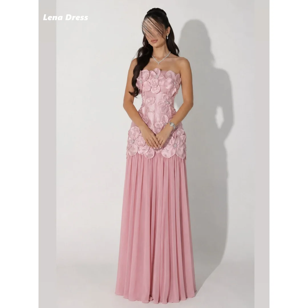 Lena Pink Prom Dresses for Special Occasions Customized Elegant Womens Evening Party Dresses 3D Flower A-line Ball Gown Dress
Lena Pink Prom Dresses for Special Occasions Customized Elegant Womens Evening Party Dresses 3D Flower A-line Ball Gown Dress