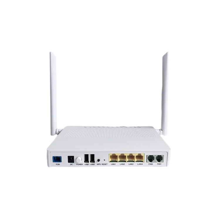 FTTH Fiber Optic Network Router Xpon ONU 4 ge Pots Wifi Dual Band Pon Mode Xpon Gepon Epon Gpon Onu 2.4G 5G
FTTH Fiber Optic Network Router Xpon ONU 4 ge Pots Wifi Dual Band Pon Mode Xpon Gepon Epon Gpon Onu 2.4G 5G
