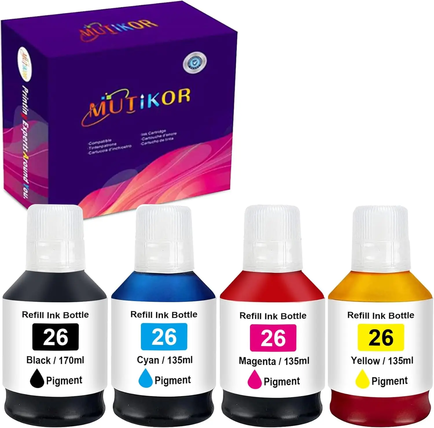 GI-26 GI26 GX7021 Pigment Ink Bottles for MAXIFY GX3020 GX4020 GX5020 GX6020 GX6021 GX7020 GX7021 (4 Pack, 170ML/135ML)
GI-26 GI26 GX7021 Pigment Ink Bottles for MAXIFY GX3020 GX4020 GX5020 GX6020 GX6021 GX7020 GX7021 (4 Pack, 170ML/135ML)