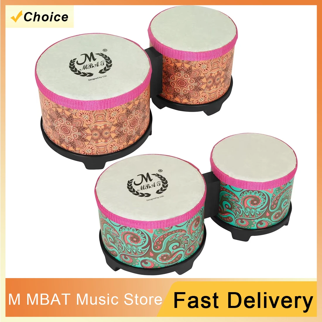 Portable 5+6 Inch Bongos Drum Set Connected Bongo Drum ercussion Instrument Drum for Gifts Adults Beginners
Portable 5+6 Inch Bongos Drum Set Connected Bongo Drum ercussion Instrument Drum for Gifts Adults Beginners