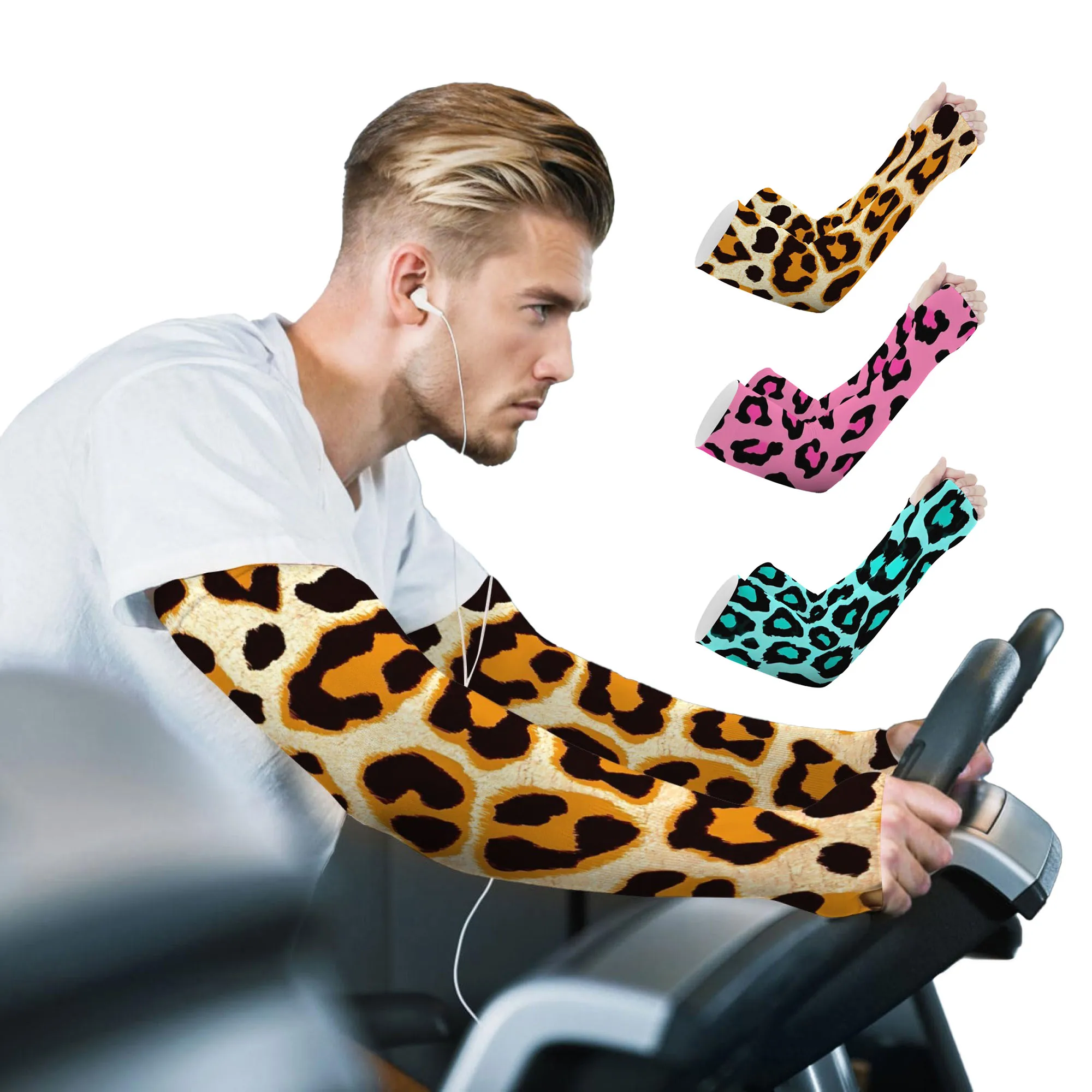 Leopard print Ice Silk Sleeve Cover Unisex Arm Sleeves Elastic UV Protection Arm Cover Cooling Sleeves for Outdoors Driving
Leopard print Ice Silk Sleeve Cover Unisex Arm Sleeves Elastic UV Protection Arm Cover Cooling Sleeves for Outdoors Driving