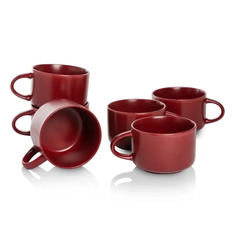 4.75" / 22 oz Extra Large Mugs - Set of 6 - Red. Modern, minimalist matte design with smooth curves and refined edges.
4.75" / 22 oz Extra Large Mugs - Set of 6 - Red. Modern, minimalist matte design with smooth curves and refined edges.