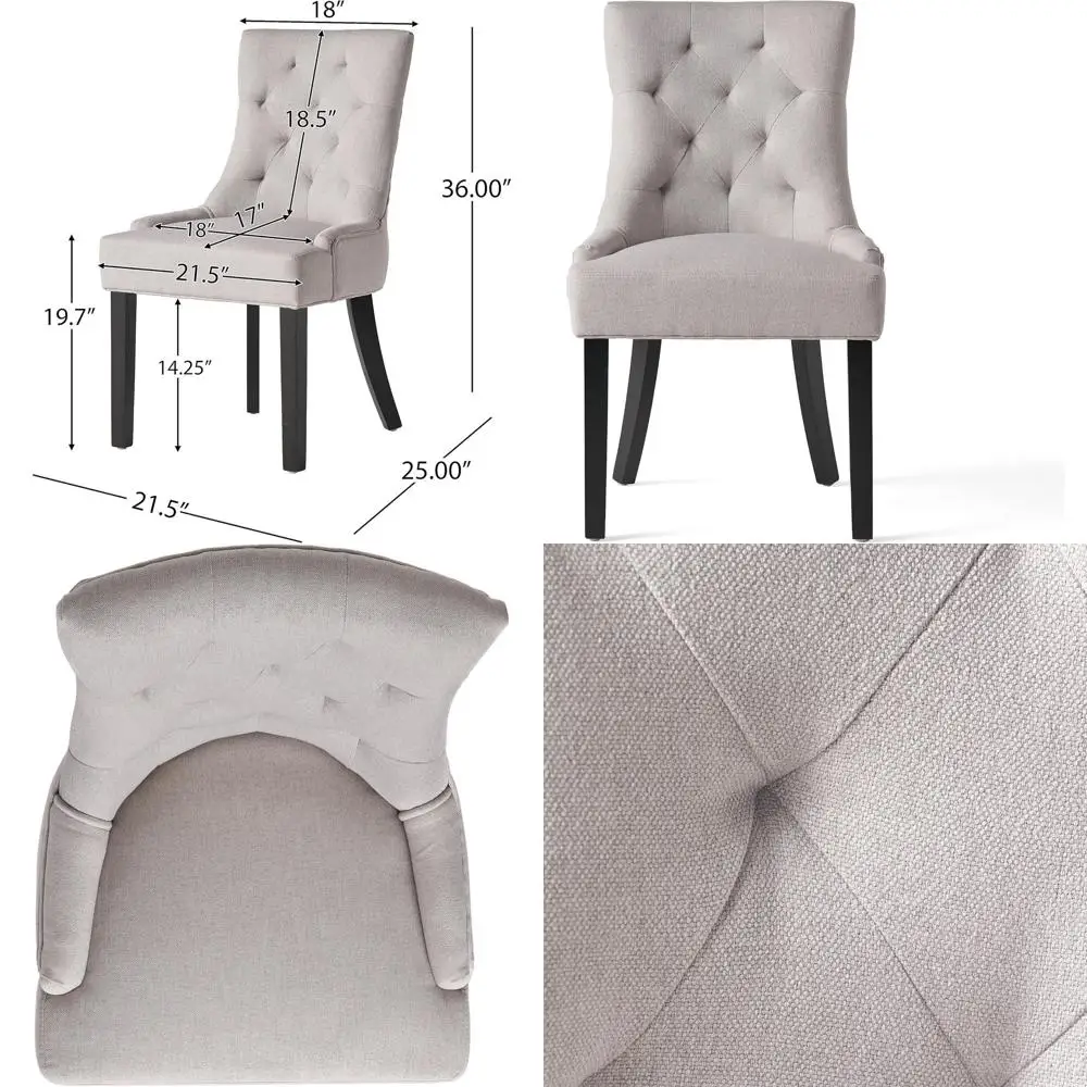 Polyester Light Grey Dining Chairs, 2-Piece Set
Polyester Light Grey Dining Chairs, 2-Piece Set
