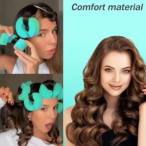 No Heat Hair Curlers, Soft Foam Sponge Rollers for Long Hair, Heatless Curling Tools for Natural Waves, DIY Styling for Women
No Heat Hair Curlers, Soft Foam Sponge Rollers for Long Hair, Heatless Curling Tools for Natural Waves, DIY Styling for Women