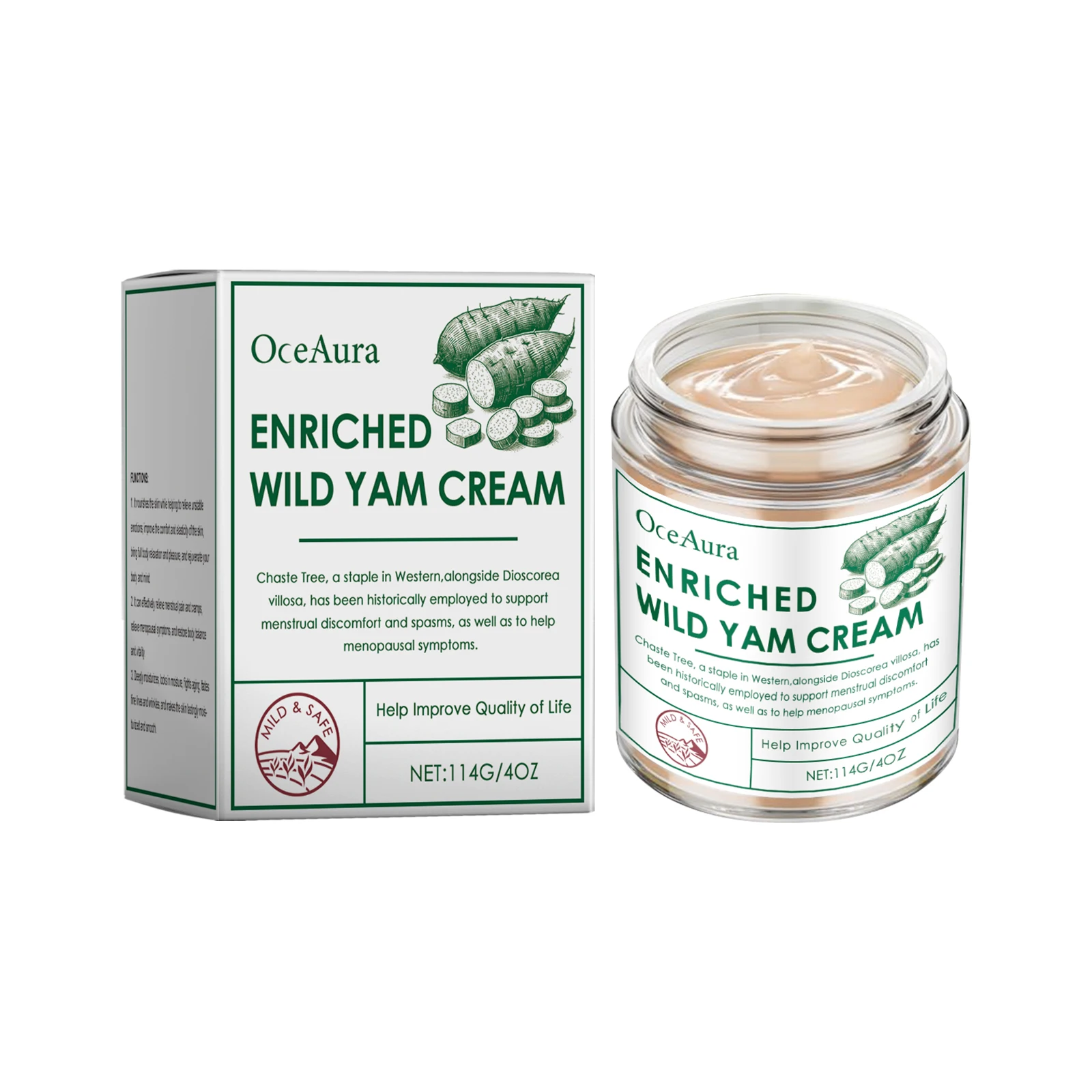 Wild Yam Body Moisturizing Cream nourishes, hydrates, tightens, lightens wrinkles, and refines the skin. Yam Cream
Wild Yam Body Moisturizing Cream nourishes, hydrates, tightens, lightens wrinkles, and refines the skin. Yam Cream