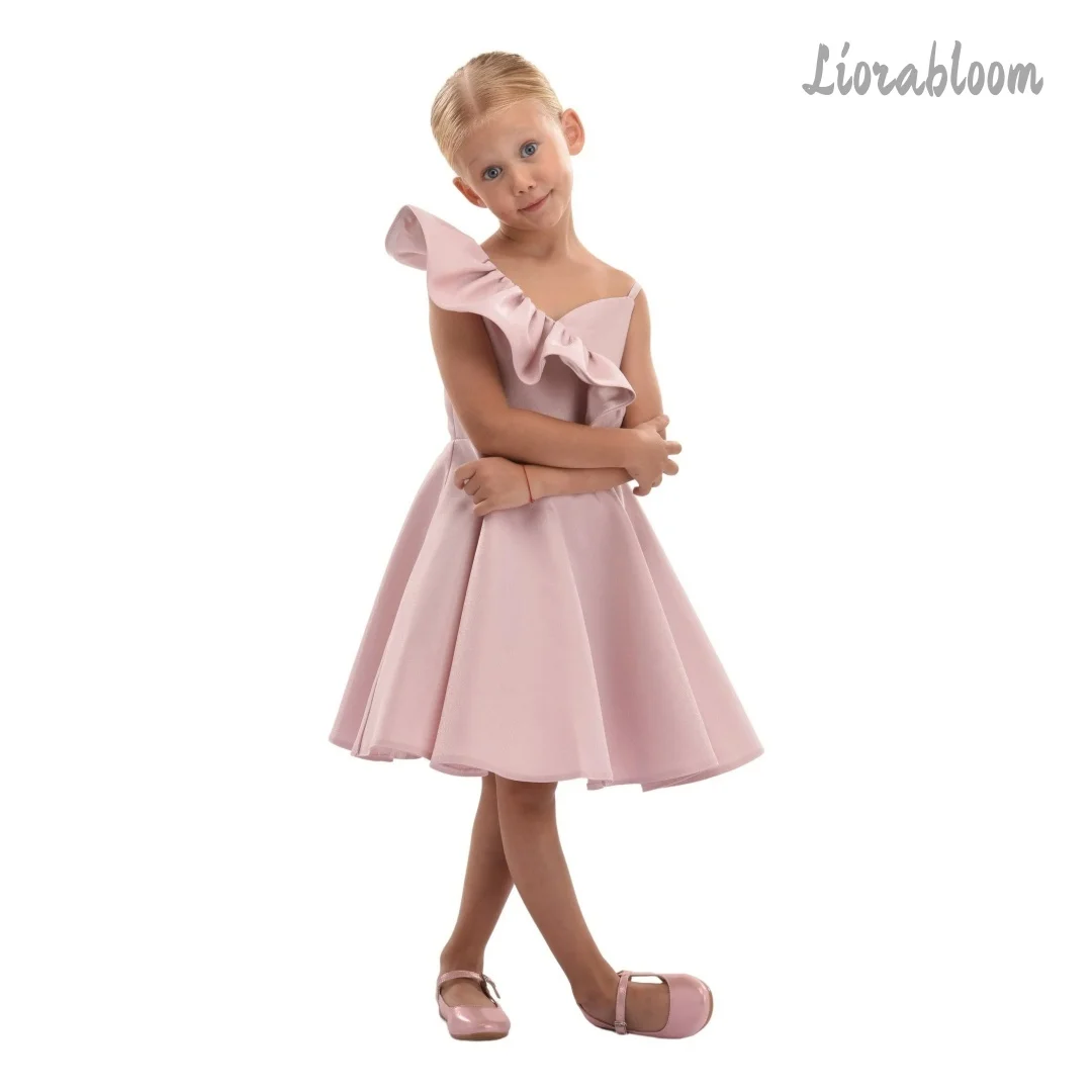 Custom Girls' Wedding Attire One-Shoulder Ruffled Flower Girl Dress Short Pa Women's Wedding Party Attire Dress свадебное платье
Custom Girls' Wedding Attire One-Shoulder Ruffled Flower Girl Dress Short Pa Women's Wedding Party Attire Dress свадебное платье
