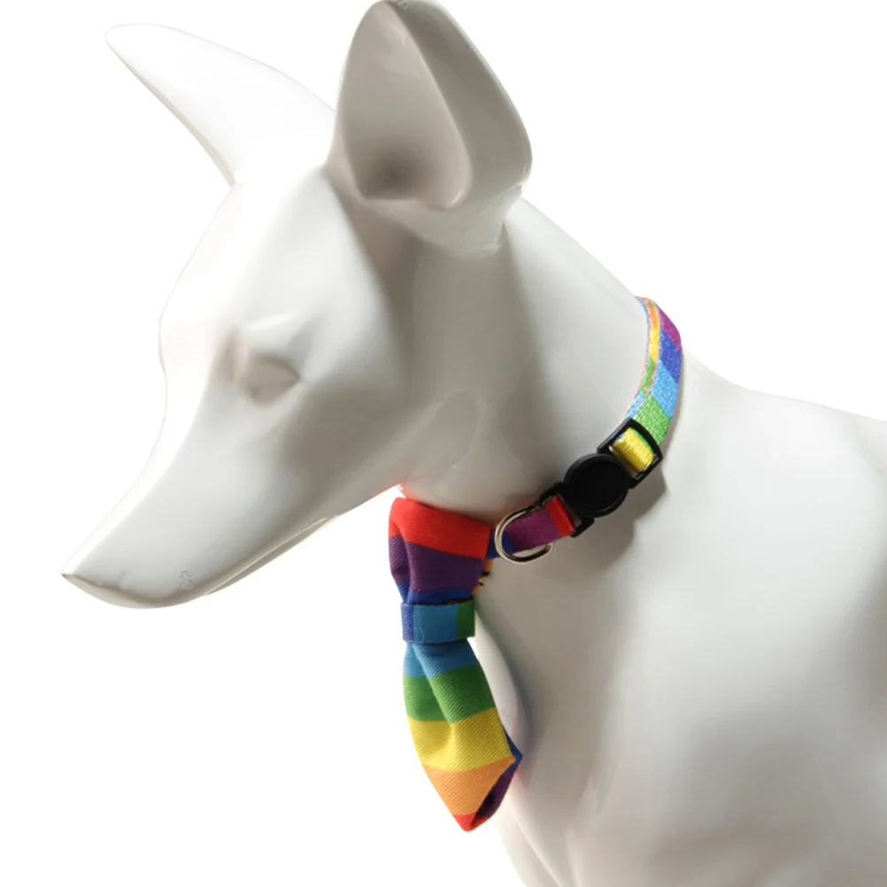 Rainbow Bowtie Collar Lightweight Adjustable Pet Necklace Safety Buckle Cute Kitten Puppy Decorative Ties Daily Wear Christmas
Rainbow Bowtie Collar Lightweight Adjustable Pet Necklace Safety Buckle Cute Kitten Puppy Decorative Ties Daily Wear Christmas