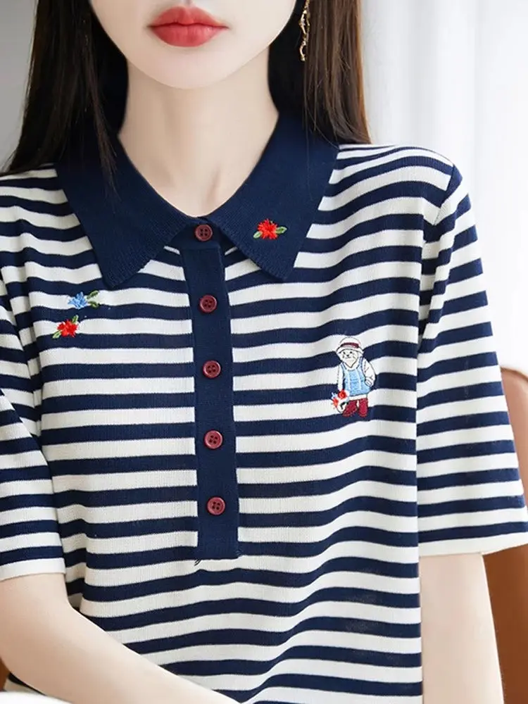 Свободная футболка Ne ort Sve, женская летняя новинка, корейская версия, черный, белый, в полоску, повседневный топ на голову
Свободная футболка Ne ort Sve, женская летняя новинка, корейская версия, черный, белый, в полоску, повседневный топ на голову