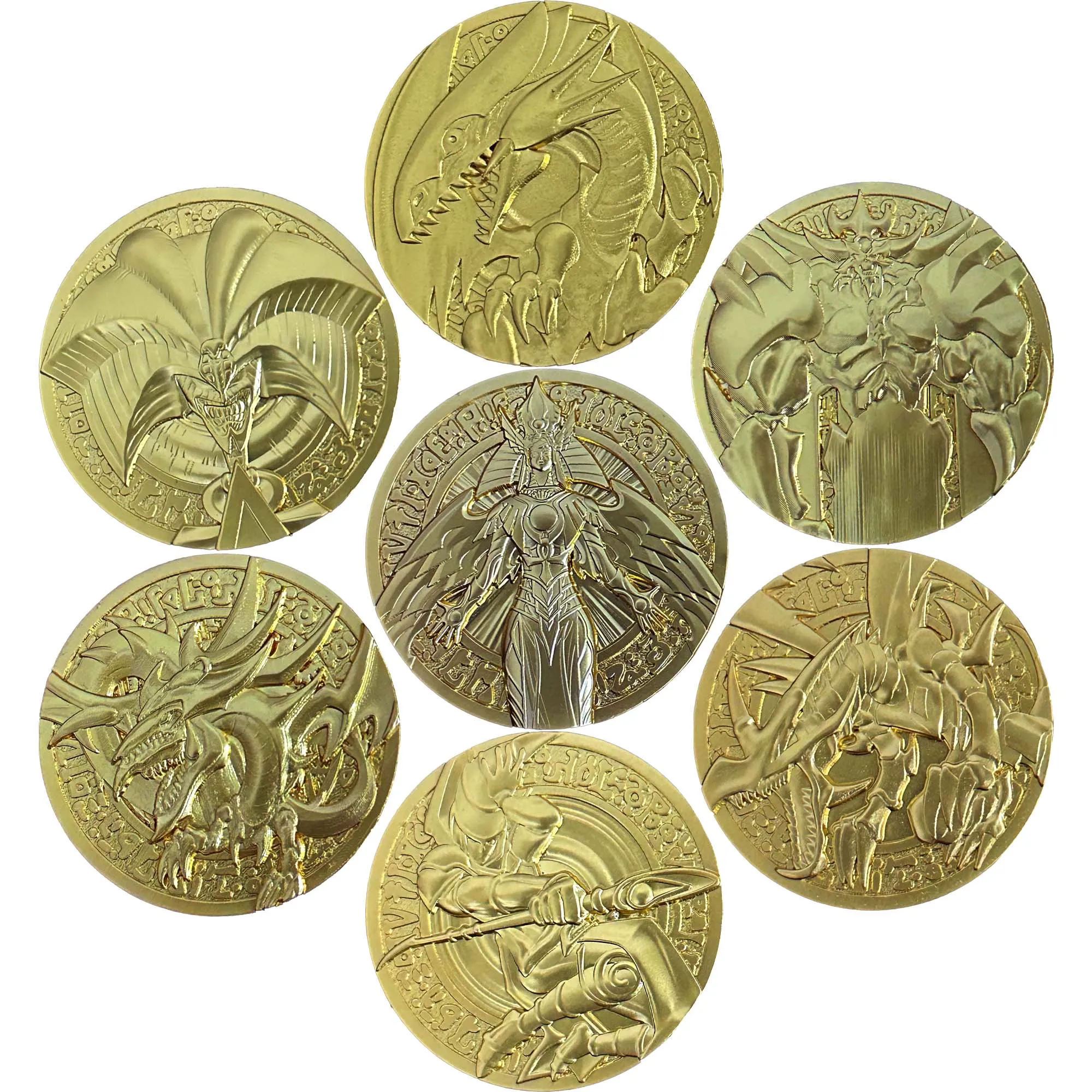 16 Styles Diy Yu-Gi-Oh! 25th Anniversary Relief Metal Coin Dark Magician Blue-Eyes White Dragon Egyptian God Game Gift Toys
16 Styles Diy Yu-Gi-Oh! 25th Anniversary Relief Metal Coin Dark Magician Blue-Eyes White Dragon Egyptian God Game Gift Toys