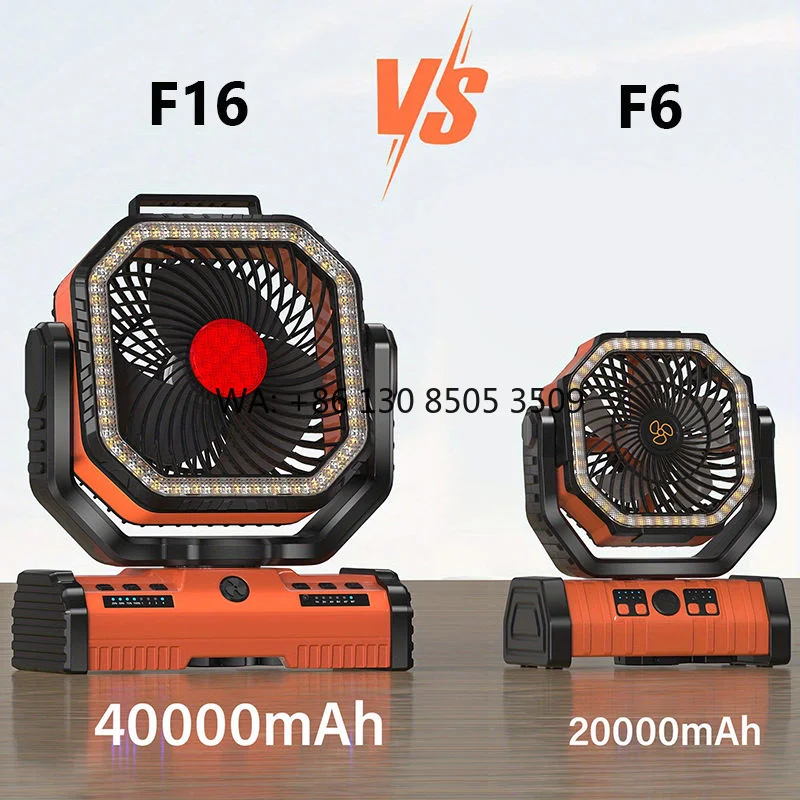 Portable Outdoor 40000mAh Rechargeable Plastic Camping Fan with Remote Control RGB/SOS Lights English Operation
Portable Outdoor 40000mAh Rechargeable Plastic Camping Fan with Remote Control RGB/SOS Lights English Operation