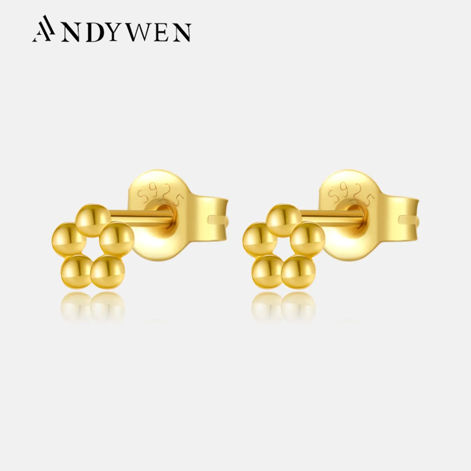 ANDYWEN 925 Sterling Silver Gold Flower Beads Stud Earring Clips Piercing Pendientes Women Plain Fine Jewelry 2023 Women Wedding
ANDYWEN 925 Sterling Silver Gold Flower Beads Stud Earring Clips Piercing Pendientes Women Plain Fine Jewelry 2023 Women Wedding