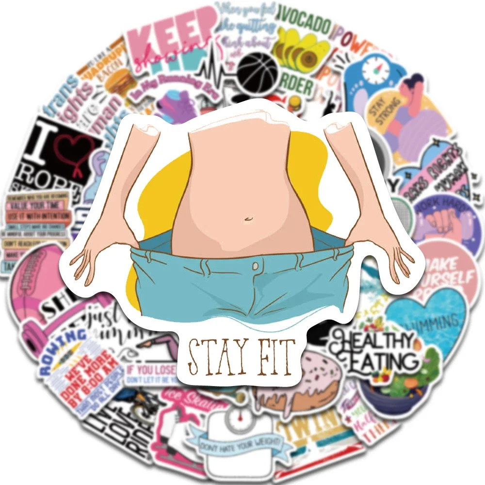50PCS Inspirational Quotes On Weight Loss Exercise Fitness Sticker Waterproof PVC Sports Project Phone Case DIY Gift
50PCS Inspirational Quotes On Weight Loss Exercise Fitness Sticker Waterproof PVC Sports Project Phone Case DIY Gift