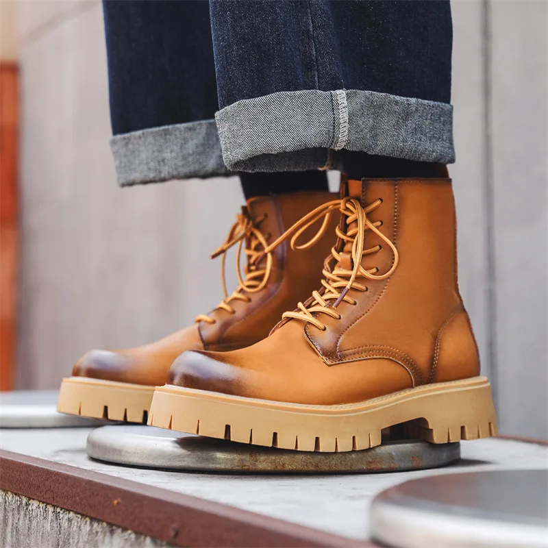 England style men casual party nightclub high motorcycle boots autumn winter shoes cowboy original leather boot platform botas
England style men casual party nightclub high motorcycle boots autumn winter shoes cowboy original leather boot platform botas