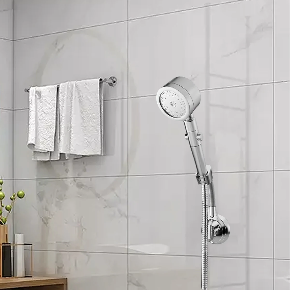 1Pcs Practical Adjustable Plastic Suction Shower Head Support, No Punch Fixing Multi-Angle Rotation
1Pcs Practical Adjustable Plastic Suction Shower Head Support, No Punch Fixing Multi-Angle Rotation