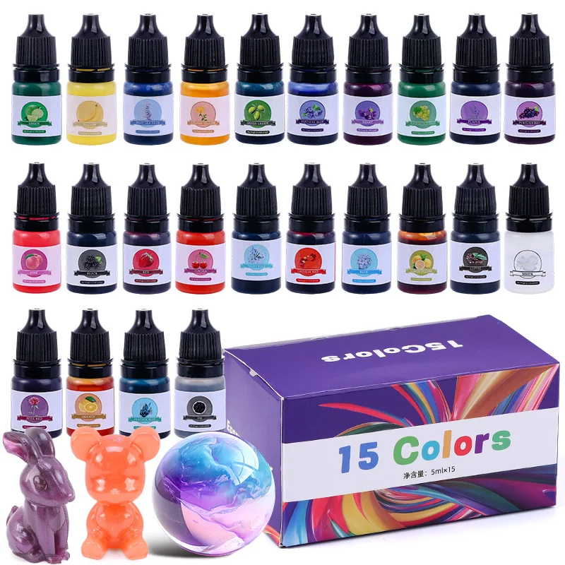 Epoxy Resin Color Pigment 24 Vivid Colors Liquid Epoxy Pigment Highly Concentrated Translucent Resin Dye for Art DIY Jewelry
Epoxy Resin Color Pigment 24 Vivid Colors Liquid Epoxy Pigment Highly Concentrated Translucent Resin Dye for Art DIY Jewelry