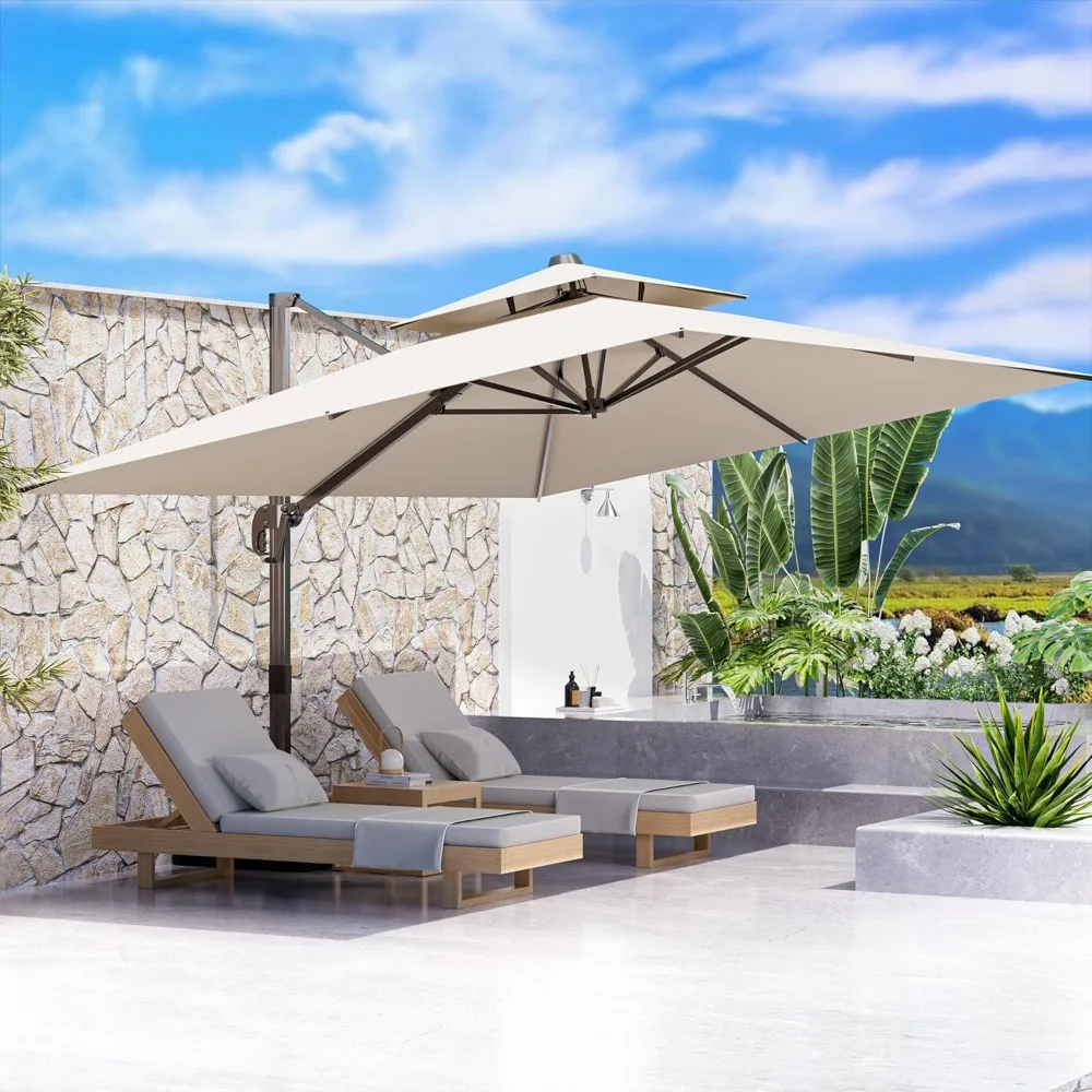 10' X 13' Outdoor Patio Umbrella Large Rectangle Cantilever Umbrella Heavy Duty 360°Rotation Offset Umbrella, sun shade umbrella
10' X 13' Outdoor Patio Umbrella Large Rectangle Cantilever Umbrella Heavy Duty 360°Rotation Offset Umbrella, sun shade umbrella
