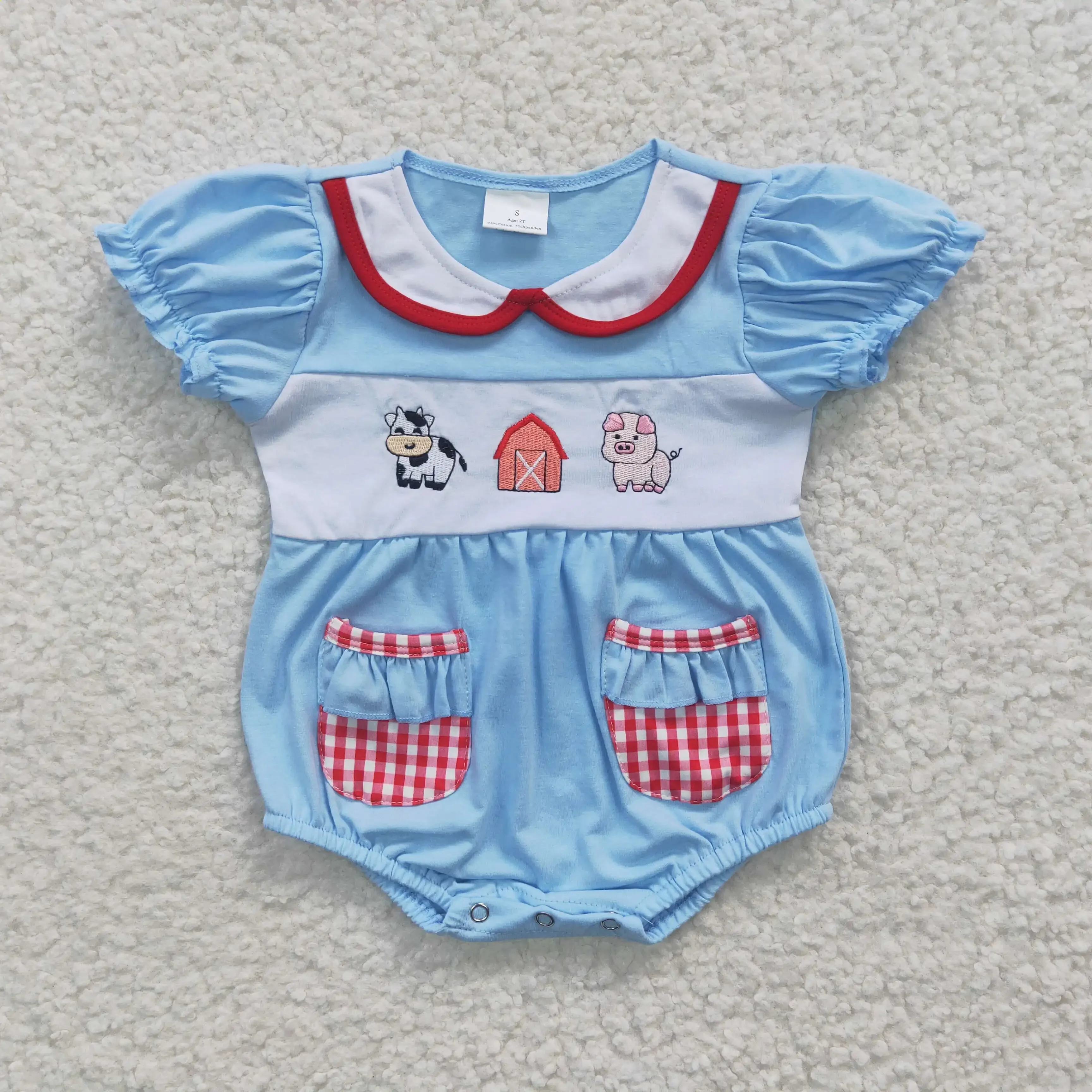 SR0263 Kids Summer Clothes Newborn Baby Stuff Embroidery Farm Animal Print Toddler Girl Romper
SR0263 Kids Summer Clothes Newborn Baby Stuff Embroidery Farm Animal Print Toddler Girl Romper