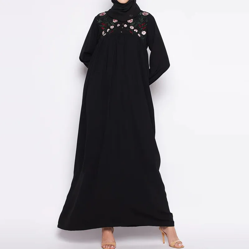 Casual Fashion Embroidered Women Long Sleeve Muslim Black Dress Robe Abaya Dubai Clothing
Casual Fashion Embroidered Women Long Sleeve Muslim Black Dress Robe Abaya Dubai Clothing