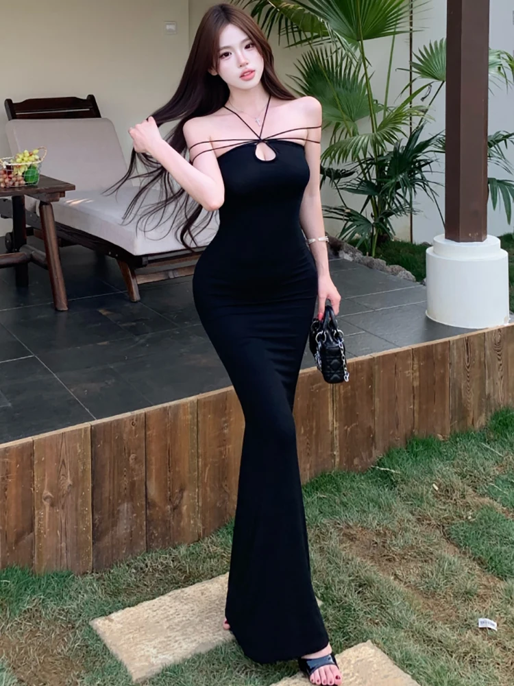 2026 Black Hollow Out Chic Neck-mounted Sexy Club Dress Women Korean Vintage Hepburn Prom Clothes Summer Elegant Luxury Vestidos
2026 Black Hollow Out Chic Neck-mounted Sexy Club Dress Women Korean Vintage Hepburn Prom Clothes Summer Elegant Luxury Vestidos