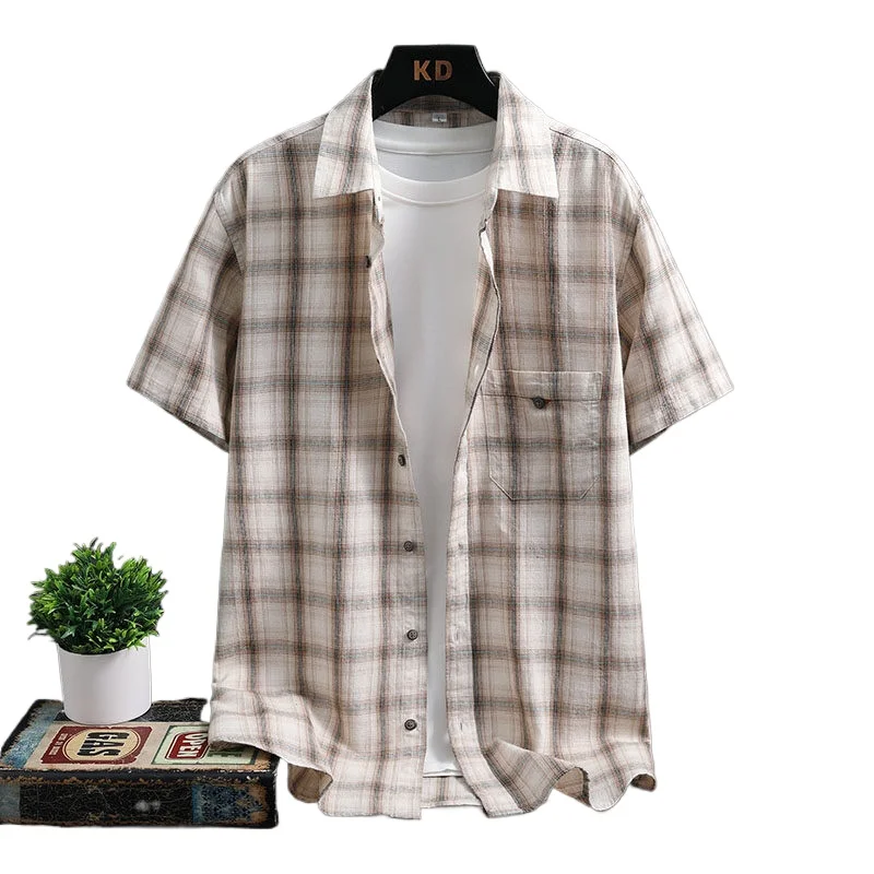 Summer Trend Men's Striped Short-Sleeve Shirt Pure Cotton Loose-Fit Lapel Short-Sleeve Casual Shirt Comfortable Men's Top
Summer Trend Men's Striped Short-Sleeve Shirt Pure Cotton Loose-Fit Lapel Short-Sleeve Casual Shirt Comfortable Men's Top