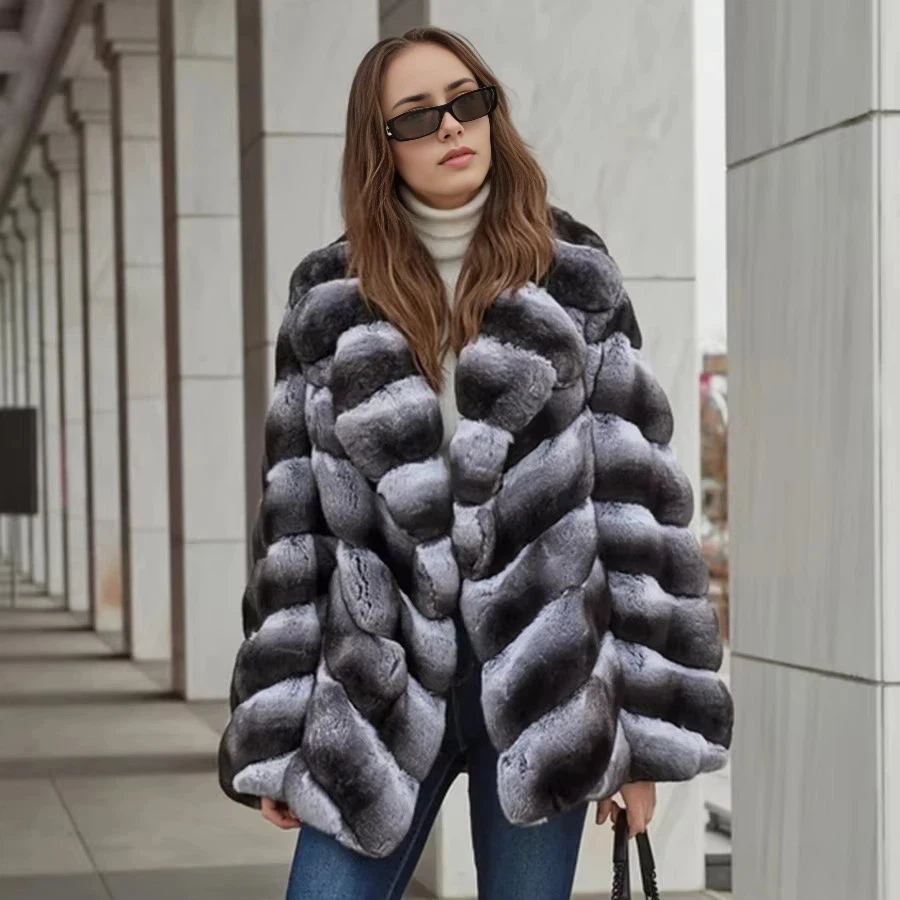 Real Chinchilla Rex Rabbit Fur Jacket For Women Rabbit Fur Coat With Hooded Best Selling Winter Clothes Women
Real Chinchilla Rex Rabbit Fur Jacket For Women Rabbit Fur Coat With Hooded Best Selling Winter Clothes Women