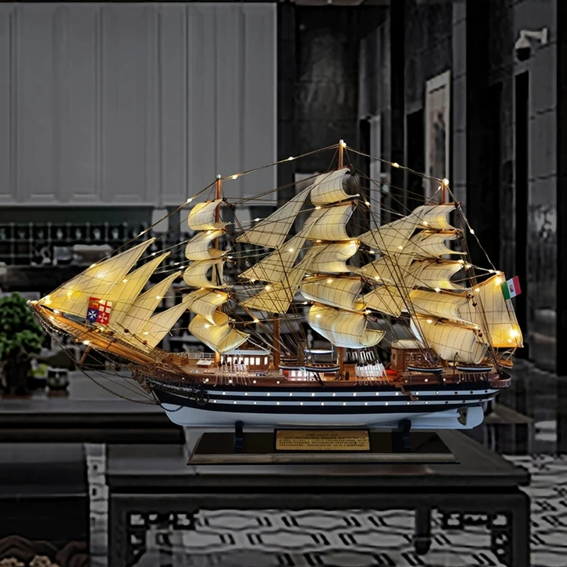 European wooden galleon model smooth sailing office decoration ornament living room craft boat opening housewarming ceremony
European wooden galleon model smooth sailing office decoration ornament living room craft boat opening housewarming ceremony