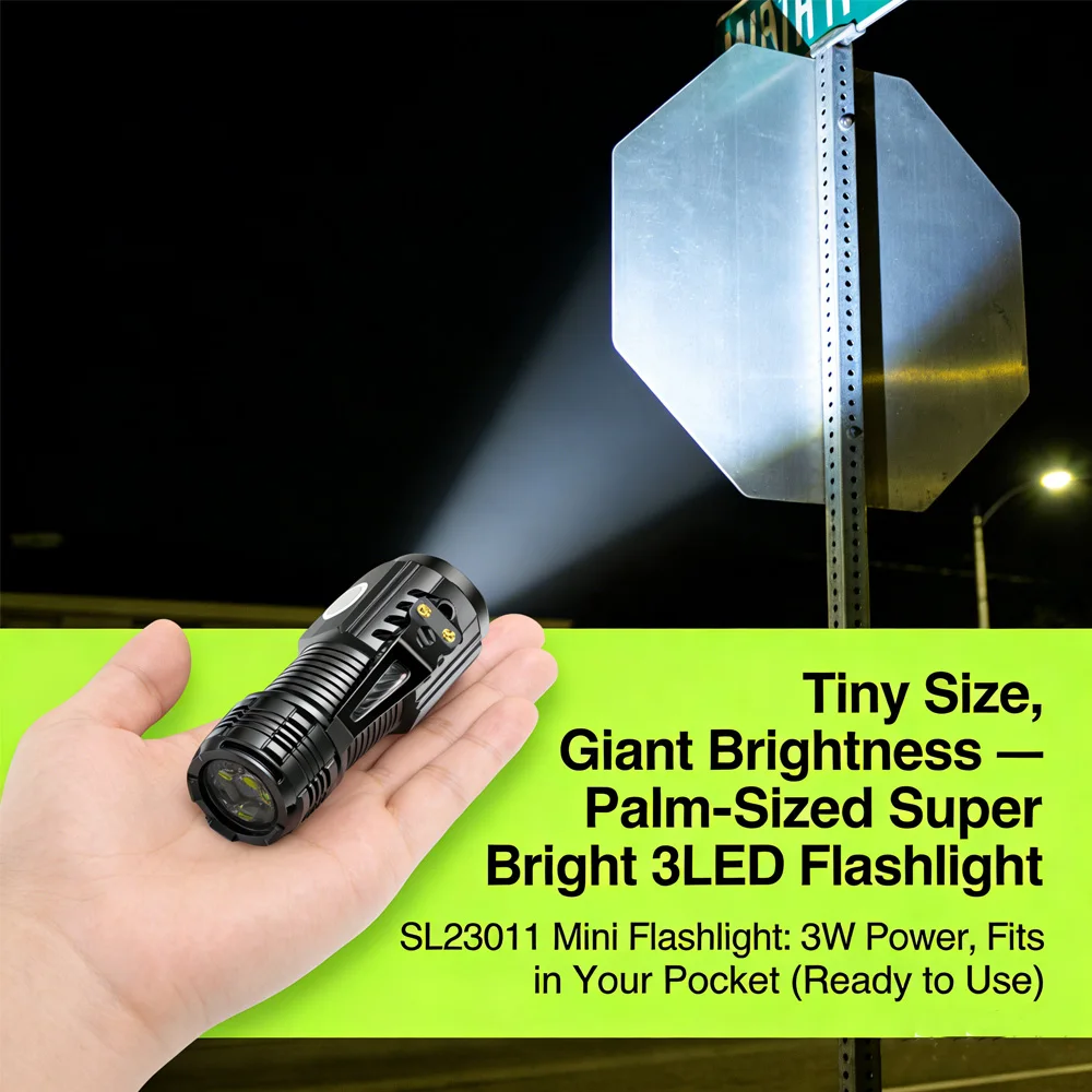 Super Bright 3 LED Mini Flashlight, Type-C Fast Charging, Magnetic Tail & Portable Metal Clip, IPX4 Waterproof, Compact Pocket L
Super Bright 3 LED Mini Flashlight, Type-C Fast Charging, Magnetic Tail & Portable Metal Clip, IPX4 Waterproof, Compact Pocket L