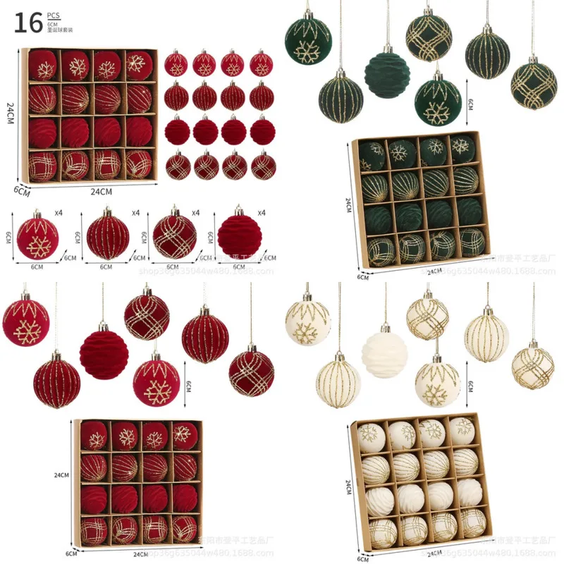 Xmas Tree Decorations 6CM Christmas Velvet Balls Set Snowflake Hang Ornaments Flocked Baubles Home Window Holiday Party Decor
Xmas Tree Decorations 6CM Christmas Velvet Balls Set Snowflake Hang Ornaments Flocked Baubles Home Window Holiday Party Decor