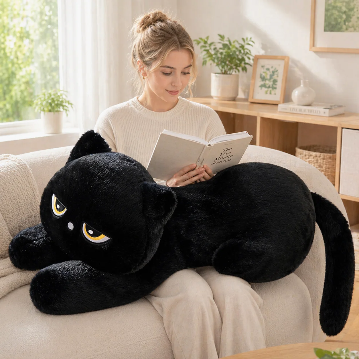 New Lovely Black Cat Plush Pillow Soft Stuffed Lying Cat Cushion Cute Sleeping Cat Design Kawaii Birthday Gift 60cm 90cm
New Lovely Black Cat Plush Pillow Soft Stuffed Lying Cat Cushion Cute Sleeping Cat Design Kawaii Birthday Gift 60cm 90cm