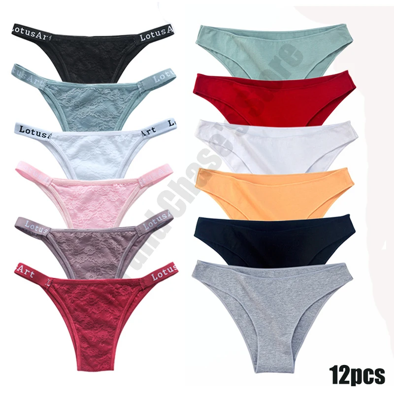 12 Pieces Women's Panties Cotton Comfortable Thongs Stretch Soft Fashion sexy Cute Female Underwear
12 Pieces Women's Panties Cotton Comfortable Thongs Stretch Soft Fashion sexy Cute Female Underwear