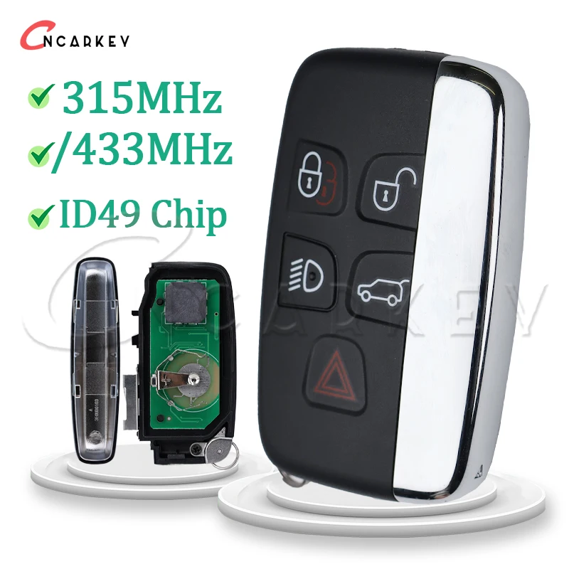 Smart Key 315/433 MHz for Range Rover for JAGUAR Sport Evoque Vogue XF XJ F-Type Discovery ID49 Chip Car Proximity Remote Fob
Smart Key 315/433 MHz for Range Rover for JAGUAR Sport Evoque Vogue XF XJ F-Type Discovery ID49 Chip Car Proximity Remote Fob