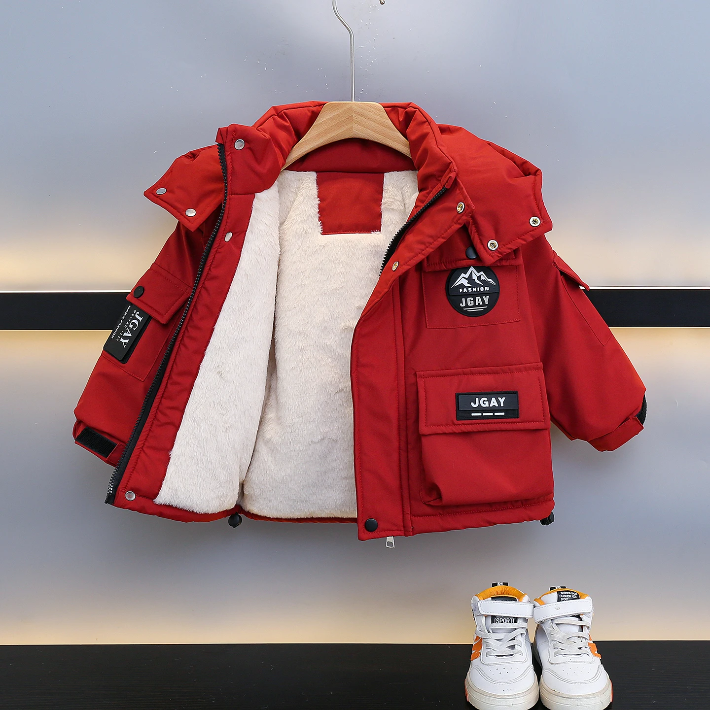 Boys' Fce Lined Autumn Winter Jaet Thiened Waterproof Youth Faion Hooded Coat Stand Fit Long Sve Cotton Polyester
Boys' Fce Lined Autumn Winter Jaet Thiened Waterproof Youth Faion Hooded Coat Stand Fit Long Sve Cotton Polyester