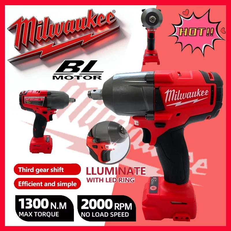 Milwaukee, бесщеточный аккумулятор 18 В, аккумуляторный электрический ударный гайковерт 813 нм, электроинструменты для ремонта с большим крутящим моментом для автомобиля, грузовика
Milwaukee, бесщеточный аккумулятор 18 В, аккумуляторный электрический ударный гайковерт 813 нм, электроинструменты для ремонта с большим крутящим моментом для автомобиля, грузовика