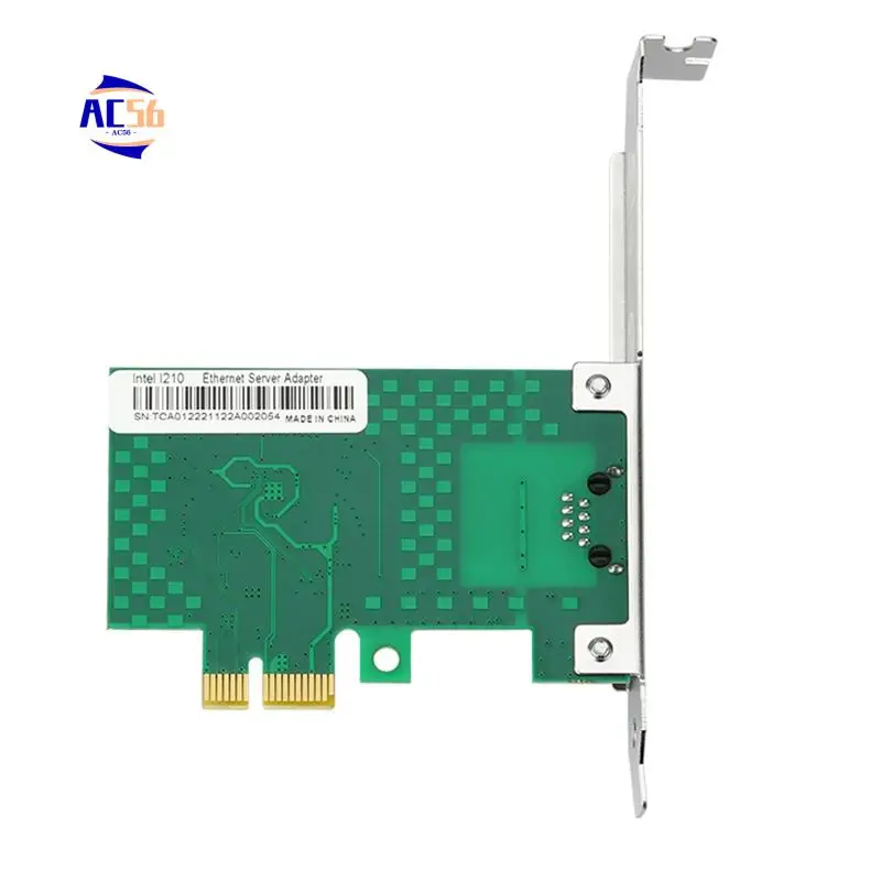 AC56-PCI Express Network Card PCIE X1 To RJ45 Gigabit Ethernet Network Adapter For I210 Chip 1000Mbps PXE Network Card
AC56-PCI Express Network Card PCIE X1 To RJ45 Gigabit Ethernet Network Adapter For I210 Chip 1000Mbps PXE Network Card