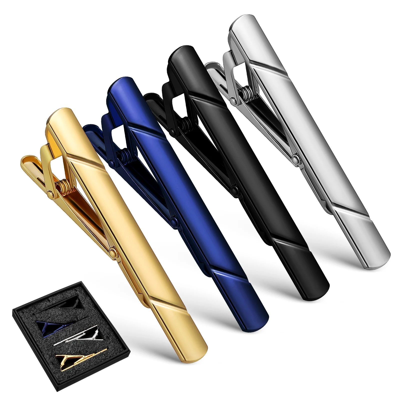 4 Pcs Tie Clips for Men Smooth Finish Anti Scratch Copper Banquet Party Necktie Accessories Classic Stylish Suit Jewelry
4 Pcs Tie Clips for Men Smooth Finish Anti Scratch Copper Banquet Party Necktie Accessories Classic Stylish Suit Jewelry