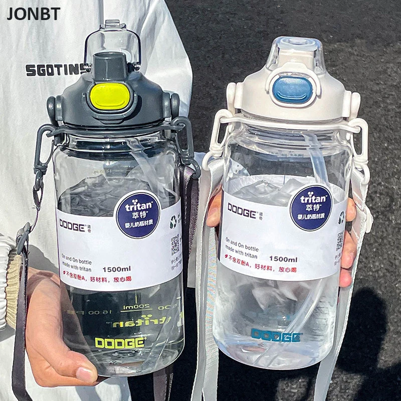 Summer Large Plastic Water Bottle Time Marker BPA Free Heat Resistant Anti-fall Double Drinking Straw Cup Sports Fitness Kettle
Summer Large Plastic Water Bottle Time Marker BPA Free Heat Resistant Anti-fall Double Drinking Straw Cup Sports Fitness Kettle