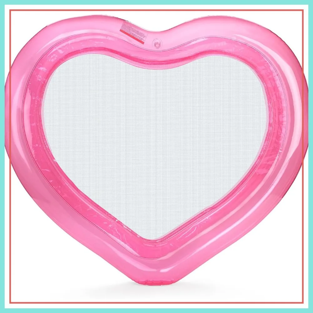 Original Clear Heart Water Hammock with Mesh Pool Float for Summer Pool Parties
Original Clear Heart Water Hammock with Mesh Pool Float for Summer Pool Parties