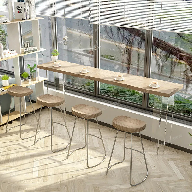 Modern Floating Bar Table with Acrylic Legs & Solid Wood Top - Minimalist Wall-Mounted Console Table Bar Furniture
Modern Floating Bar Table with Acrylic Legs & Solid Wood Top - Minimalist Wall-Mounted Console Table Bar Furniture