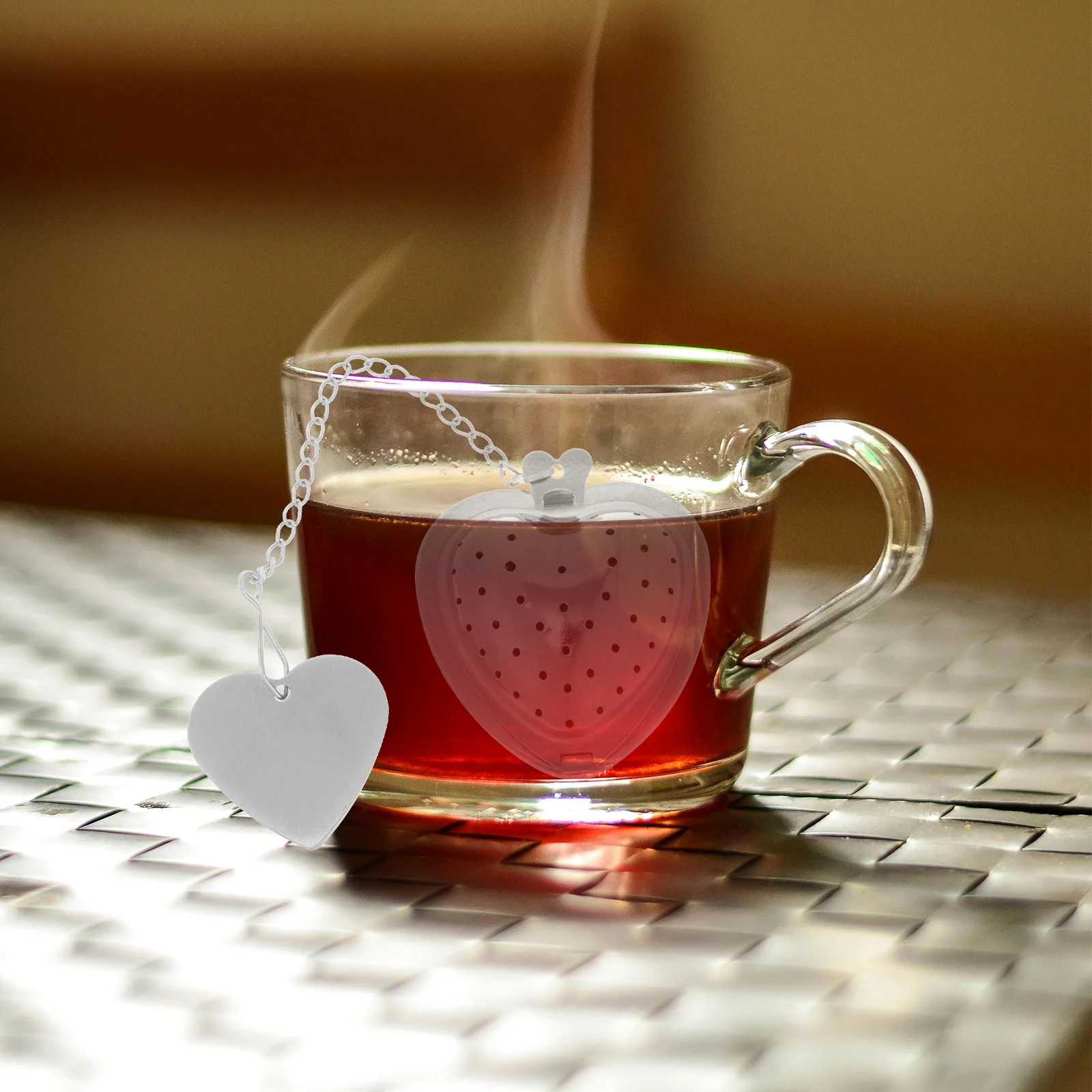 Heart Shaped Infuser Stainless Steel Fine Mesh Strainer For Loose Leaf Tea Coffee Brewing Portable Reusable Tea Steeper Kitchen
Heart Shaped Infuser Stainless Steel Fine Mesh Strainer For Loose Leaf Tea Coffee Brewing Portable Reusable Tea Steeper Kitchen