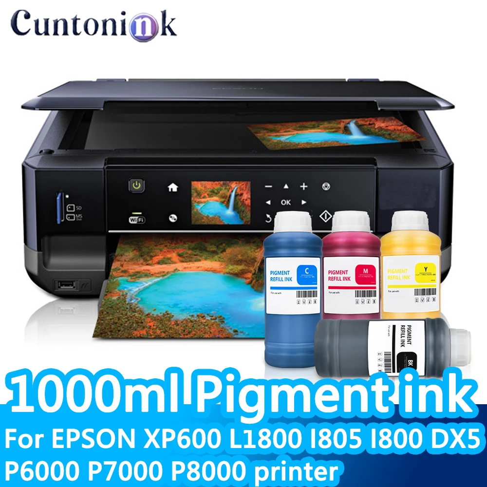 Высококачественные пигментные чернила 1000 мл для принтеров EPSON XP600, L1800, I805, I800DX5, P6000, P7000, P8000, 7880
Высококачественные пигментные чернила 1000 мл для принтеров EPSON XP600, L1800, I805, I800DX5, P6000, P7000, P8000, 7880