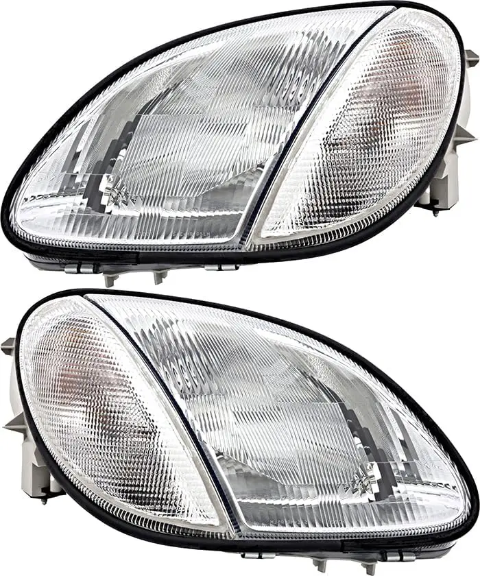 Halogen Headlamps Set for SLK 1998-2004: Driver & Passenger Side Replacement Lamps Assembly
Halogen Headlamps Set for SLK 1998-2004: Driver & Passenger Side Replacement Lamps Assembly