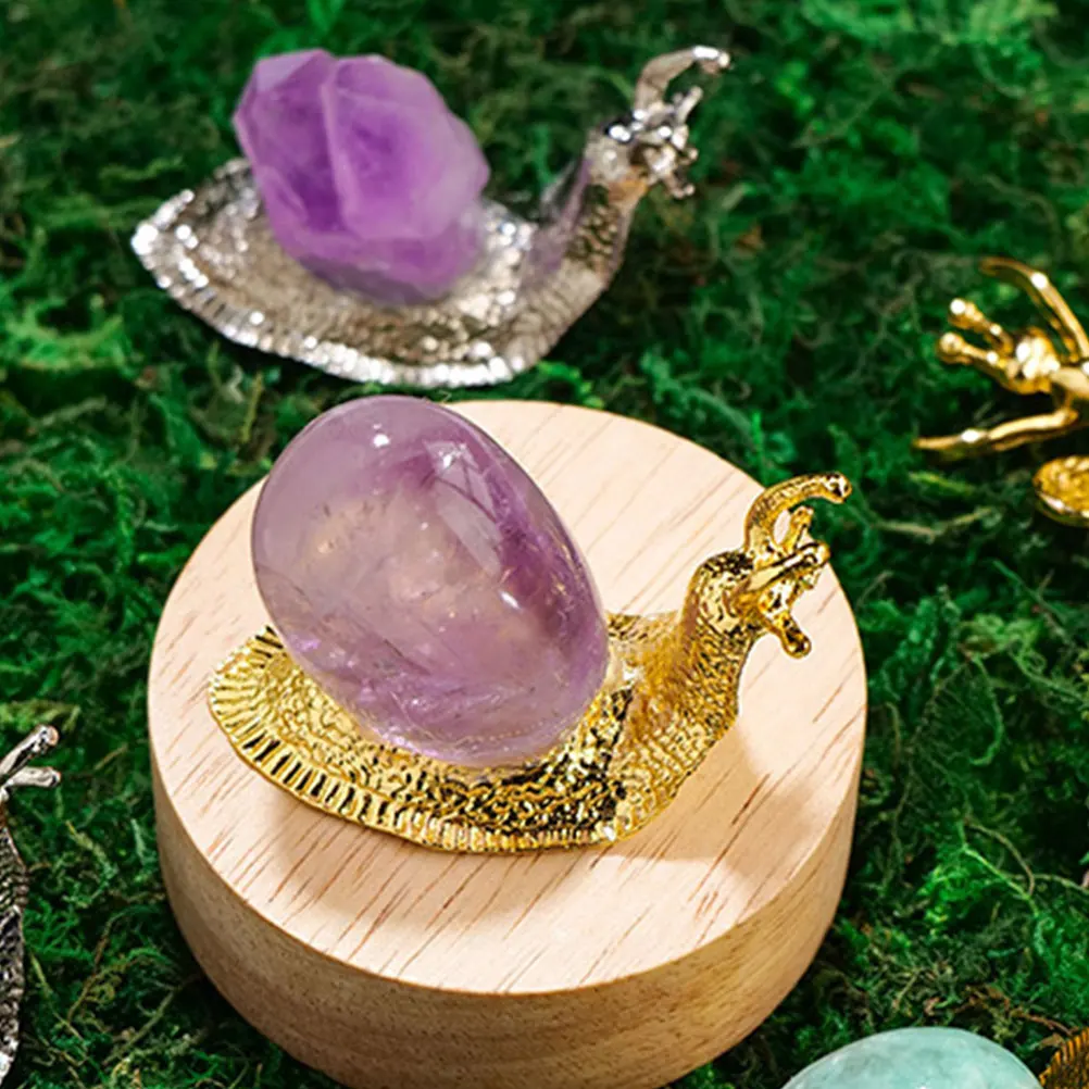 Cute Crystal Purple Quartz Golden Base Home Office Decor Garden Simulation Snail Figures Sculptures Simulation Statues
Cute Crystal Purple Quartz Golden Base Home Office Decor Garden Simulation Snail Figures Sculptures Simulation Statues